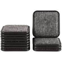 softtouch 1 3/4"""" Kwadratowy spód mebli z wykładziną Kółka do mebli Chronią drewniane podłogi Brązowy/Szary (12 szt.) 4292495N