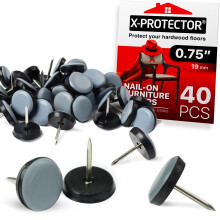 Tuolin liukukiskot X-PROTECTOR - 0,75" huonekalujen liukukiskot 40 kpl - Parhaat naulat huonekalujen liukukiskoihin - Ensiluokkaiset tuolin jalan