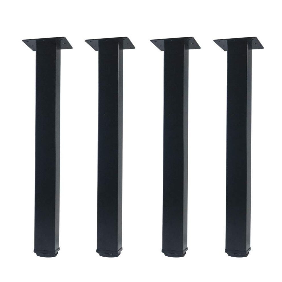 QLLY 16 inch Adjustable Metal Furniture Legs  Square Office Table Furn-image-OPC-PFKS86B-NEW