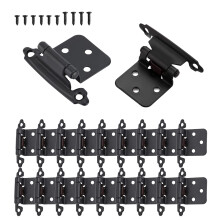 20 Pack Cabinet Door Hinges Matte Black Self Closing Overlay Kitchen