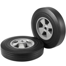 HOZEON 2er-Pack 10 Zoll Vollgummi-Handkarrenrad, 5/8 Zoll Achsgre, universeller Ersatzreifen fr Handkarren-Handkarren-Ersatzrder fr Karren, Hand