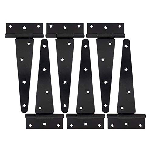 MLHpeak T-Strap Porta Hinge Pesada para Portões (6, 8 polegadas)