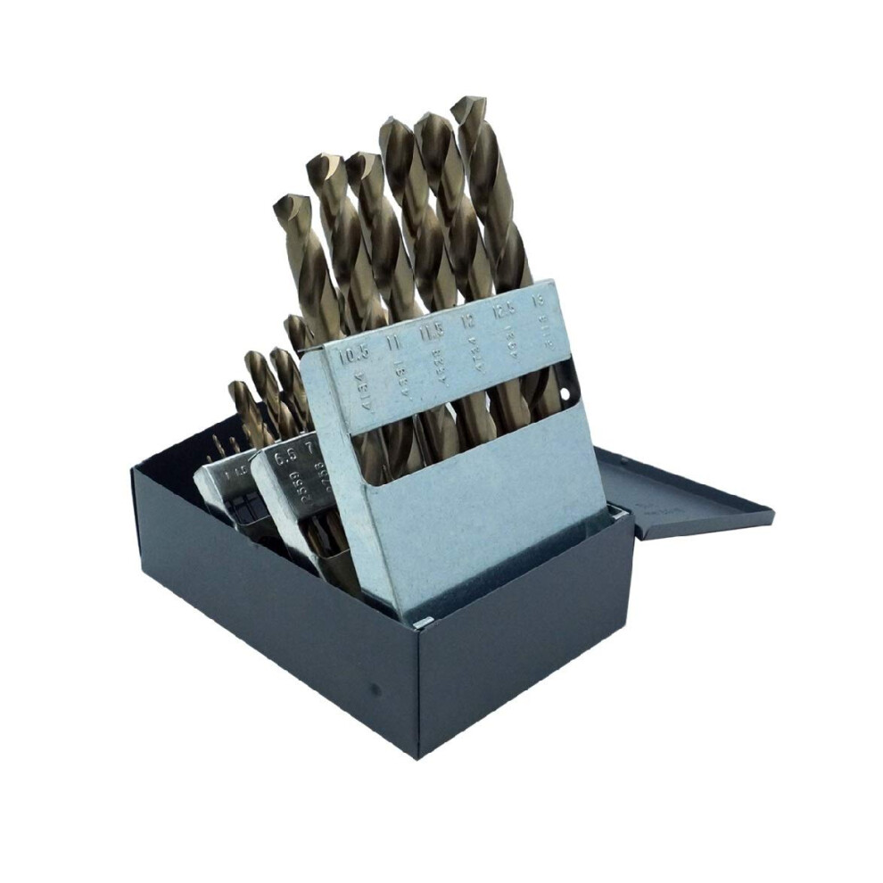 Chicago Latrobe 47925 1 Mm13 Mm Gold Oxide Finish Cobalt 135Degree Split Point Twist Drill Bit Set 25Piece Set 662355479254