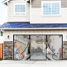Magnetisk garageportskrm 16 x 7 ft fr 2 bil garage tung drrskrm gardin fr garageport ltt att installera slitstark handfri