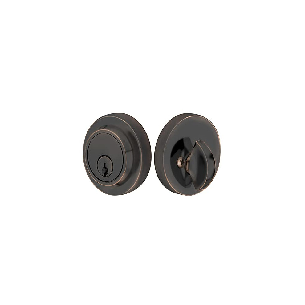Emtek Hardware Deadbolt Single Cylinder Solid Brass Round Modern