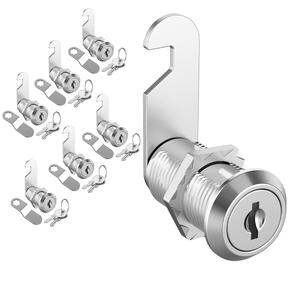 Inbovoga 6 Pack Cabinet Lock With Key 118 Cam Lock Keyed Alike File Cabinet Cam Lock For Cabinet Secure Drawer Mailbox Rv 664832136445