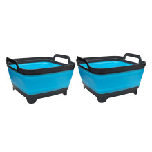 Survive Outdoors Longer Flat Pack Opvouwbare Spoelbak 8L Verpakking van 2