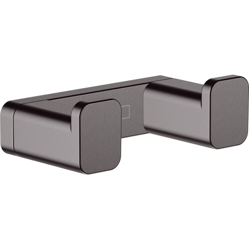 Hansgrohe Hansgrohe AddStoris 3-ιντσών Διπλός Γάντζος σε Βουρτσισμένο Μαύρο Χρώμιο, 41755340