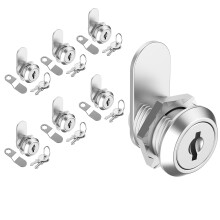 inBovoga 6 Pack Cabinet Lock with Key 58 Cam Lock Keyed Alike File Cabinet Lock for Drawer with Key Secure Tool Box Mailbox