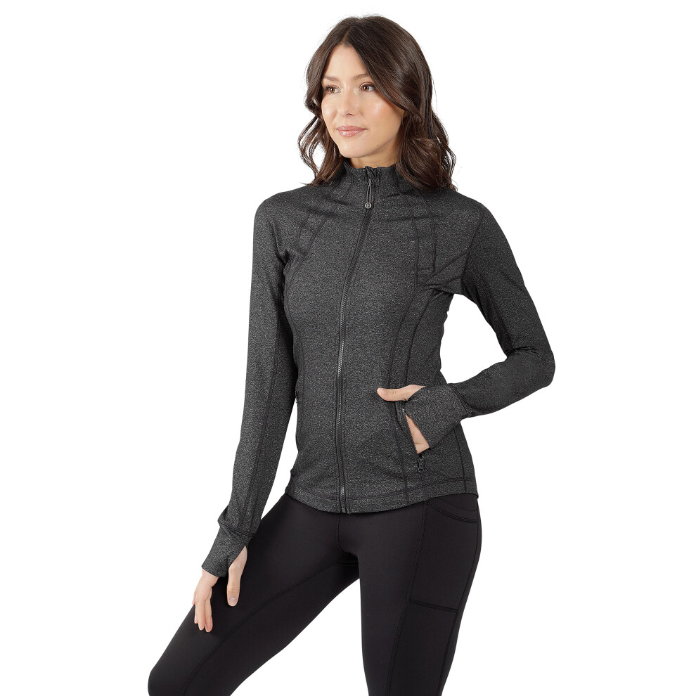 Veste de course l   g   re     fermeture    clair pour femme 90 Degree By Reflex - Anthracite chin    - Taille L