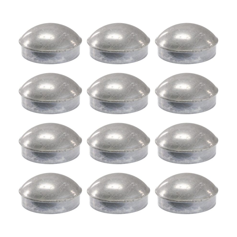 Chain Link Fence 4" Round Dome External Post Caps | Die Cast Aluminum Caps | Chain Link Caps | (Pack Of 12) 810061221098