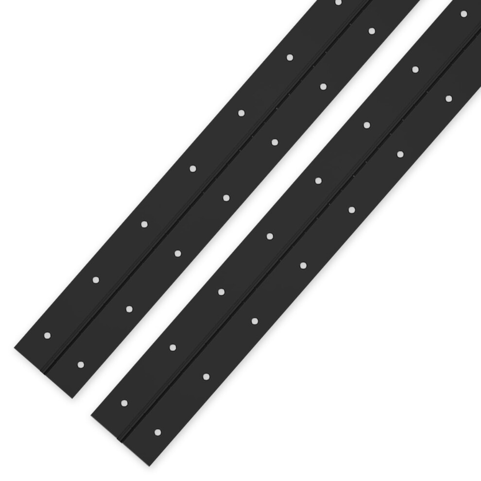 Bisagras De Piano Negras Ephech De 18 Pulgadas, 2 Piezas, De Acero Inoxidable Resistente-image