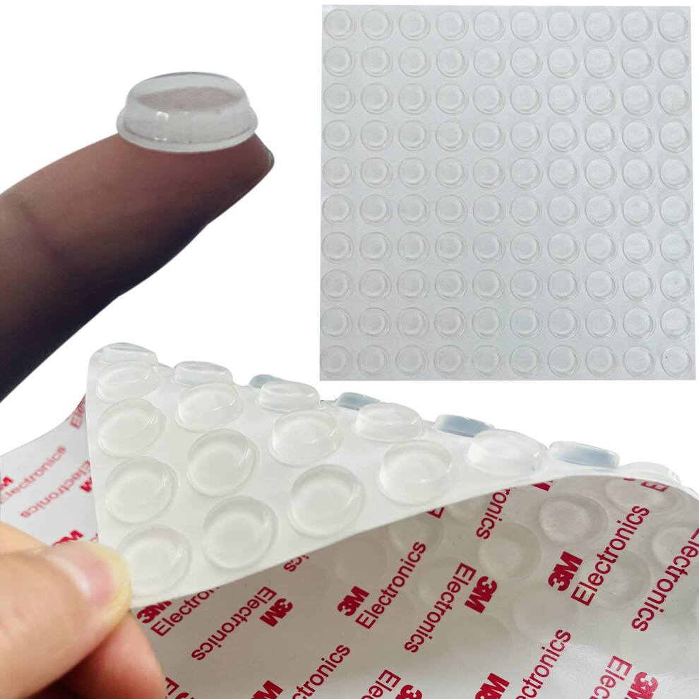 100Pcs Cabinet Door Bumpers Clear Rubber Stoppers Bumpers Self Adhesiv 784536889925