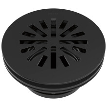 Desaguamento Redondo Delta de 4 Polegadas Preto, Kit de Drenagem, Dreno de Chuveiro