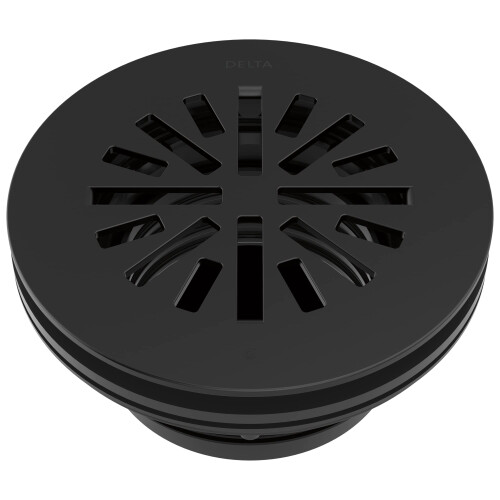 Desaguamento Redondo Delta de 4 Polegadas Preto, Kit de Drenagem, Dreno de Chuveiro