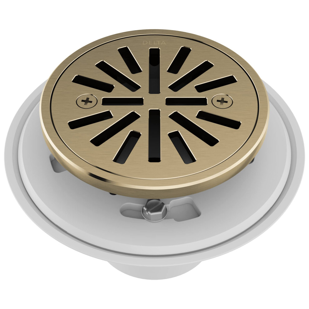 Delta Faucet 4 Inch Tile-In Round Shower Floor Drain Gold Shower Drai 195205060789