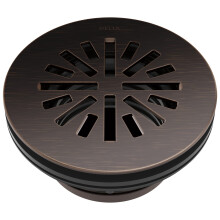 Dreno de Chuva Redondo Delta 4 Polegadas Bronze Escovado, Kit de Dreno para Chuveiro