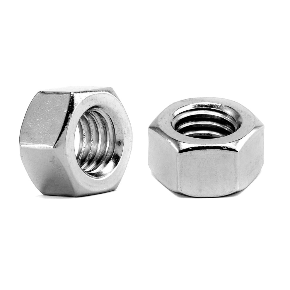 1/2-13 Hex Nuts 100Pcs 304 Stainless Steel 18-8 Full Thread Hex Driv 768872408507