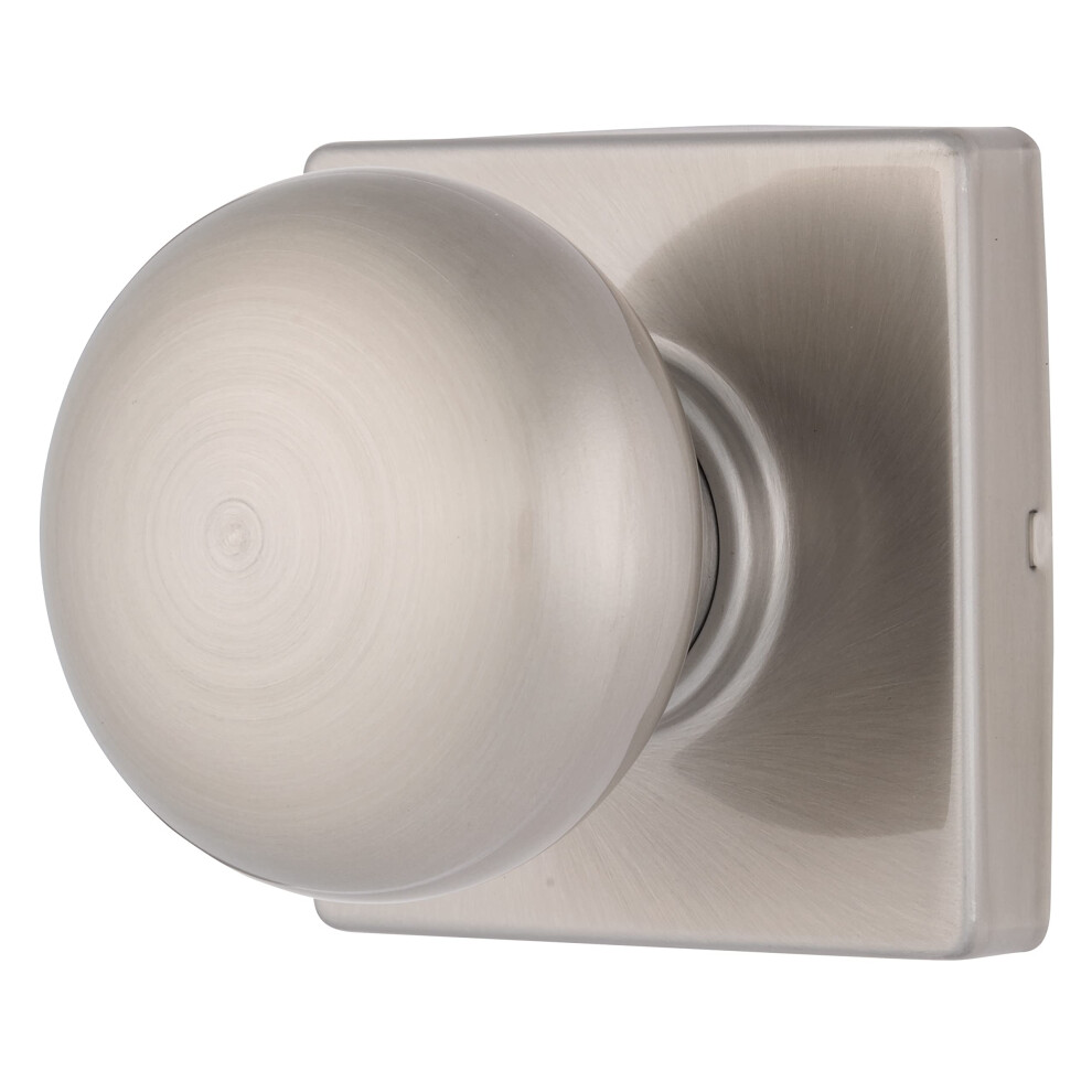Photos - Door Handle BRINKS - Contemporary Non-Locking Interior Ball Door Knob Satin Nickel - Designed for Sleek and Modern Homes and Blends Seam
