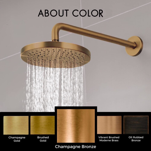 Bride de bras de douche surdimensionn   e moderne Corla 4"" | Remplacement universel E 2