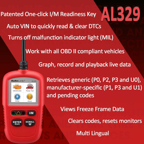 Autel Autel AutoLink AL329 (Δωρεάν Διαρκής Ενημέρωση) Αναγνώστης Κωδικών OBD2/EOBD 1