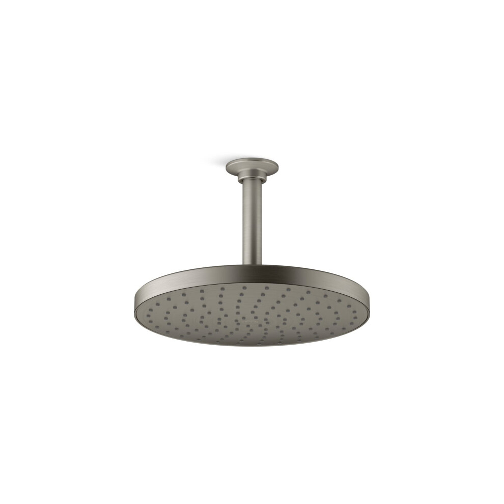 Kohler K-76465-Y-BN Awaken - Soffione A Pioggia Monofunzione Da 25,4 Cm, Soffione Doccia A Parete O Soffitto, 2,5 Gpm, Nichel Spazzolato Vibrante-image