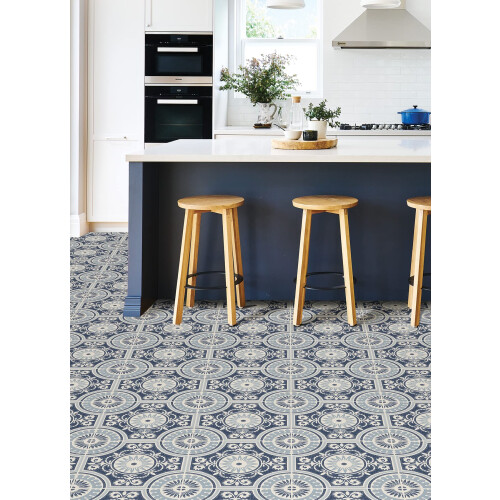 Tiles de Piso Blue Ezra 12x12 Polegadas (10 Unidades), 10 sq.ft./cartão 1