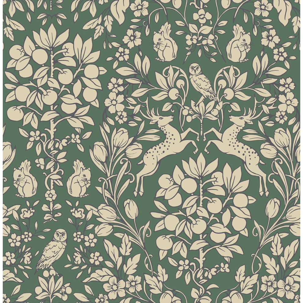 Nuwallpaper Emerald Enchanted Peel Stick Wallpaper 091212774933