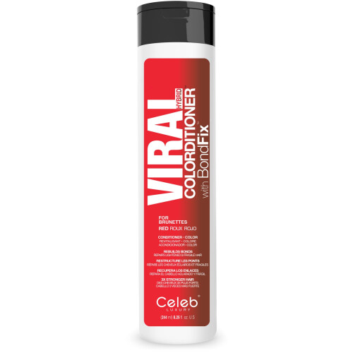 Celeb Luxury Κόκκινο Χρώμα Μαλλιών Conditioner για Καφέ + Bondfix Bond Rebuilder, Ημιμόνιμο Χρώμα