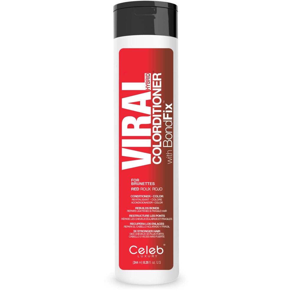 Celeb Luxury Red Hair Color Depositing Colorwash Conditioner for Brunettes  Bondfix Bond Rebuilder  Semi Permanent Hair Color-image-OPC-PFRHNS5-NEW