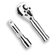Conjunto de Chaves de Catraca Tiosamd - 3/8" Com Extensores, Presente para Homens, 72-T Cabeça Reversível