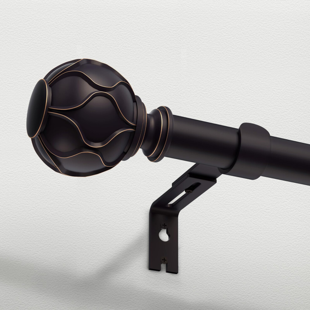 WIN4ALL Heavy Duty Curtain Rods for Windows 48 to 84 1 Inch Bronze Cur-image-OPC-PFN2TRR-NEW