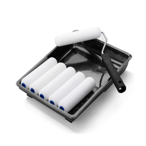 Bates - Kit de Rolo de Pintura, 9 pcs, Rolo de Espuma de 6 polegadas, Conjunto de Rolos de Pintura