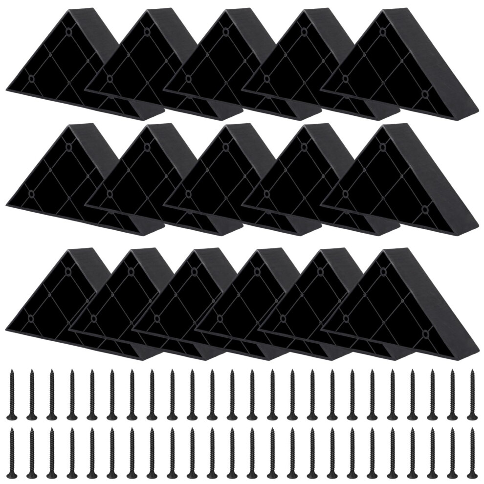Homaisson 16Pcs Couch Legs Replacement Plastic Triangle Corner Sofa Legs Black Couch Legs With Screws Chair Sofa Couch Feet Repl 768346306100