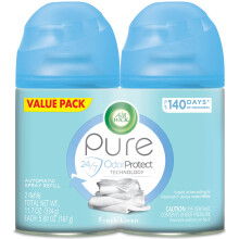 Air Wick Automatisk luftfrschare Spray pfyllning Frska linne 2CT Essentialoljor Lukt Neutralisering