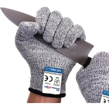 Dowellife Skärskyddshandskar Livsmedelsklass 5, Kökshandskar för Ostron, Fisk, Mandolin