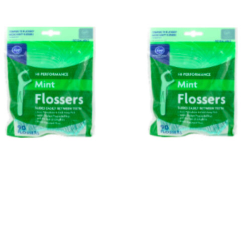 Nou Kroger Hi-Performance Mint Flossers 90 Count (pachet de 2)