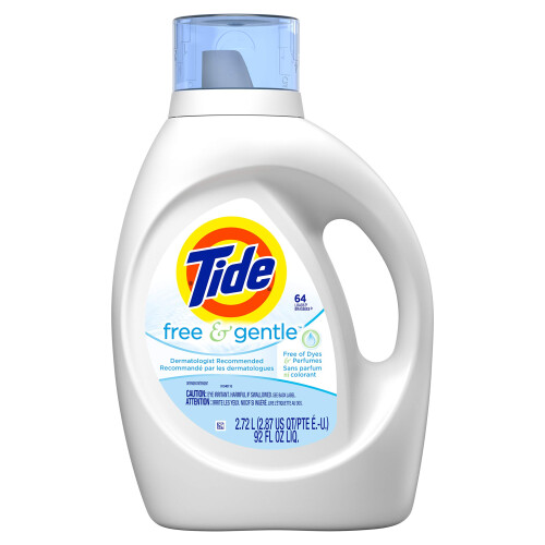 Tide Free & Gentle Υγρό Απορρυπαντικό Ρούχων, 64 πλύσεις