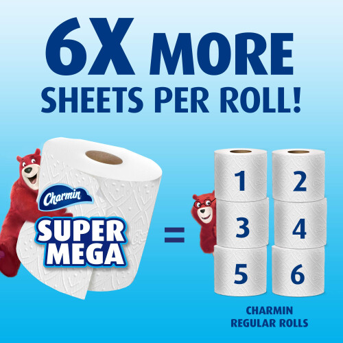 Charmin Ultra Strong Χαρτί Υγιεινής, 6 Super Mega Ρολά = 36 Κανονικά Ρολά 2