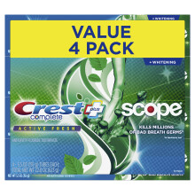 Crest Complete Active Fresh Whitening Dentifricio 55oz (confezione da 4)