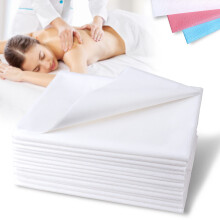Engångslakan, 50 st Vattentät Sängöverdrag för SPA Tatuering Massagebord Hotell Non Woven Tyg 31" x 78" Vit