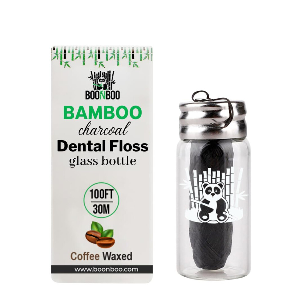 Hilo Dental Tejido De Carb N De Bamb Boonboo, Color Caf-image