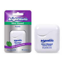 BrightWorks Tandzijde Munt Gewaxed - 50 Meter (Verpakking van 4)