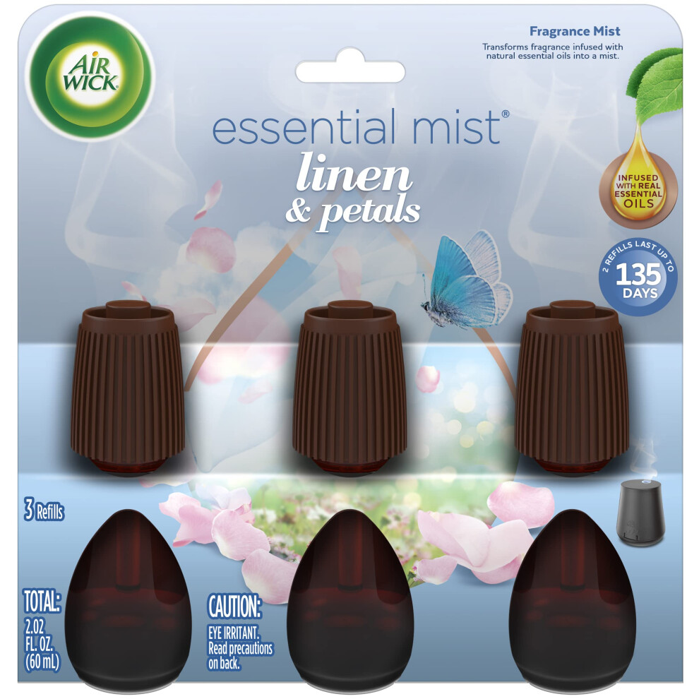 Air Wick Essential Mist Refill  3ct  Linen & Petals  Air Freshener  Essential Oils-image-OPC-PFY7XRD-NEW