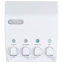 Better Living Products Classic Shower Dispenser 4  Shampoo and Soap Dispenser  4 x 14.5 fl. oz. White  9.5"" x 3"" x 10.75""