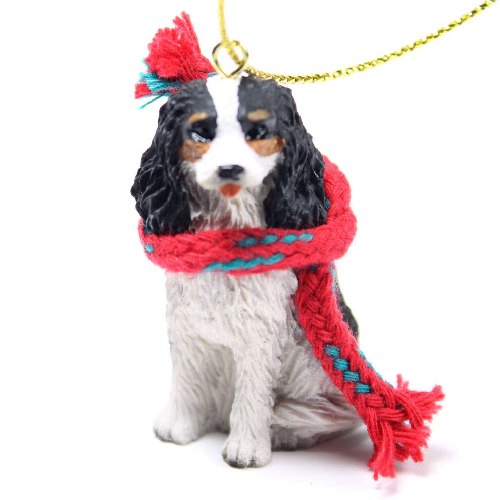 Conversation Concepts Cavalier King Charles Spaniel Winziges Miniatur-Weihnachtsornament – Herrlich! (Schwarz-Weiß)-image