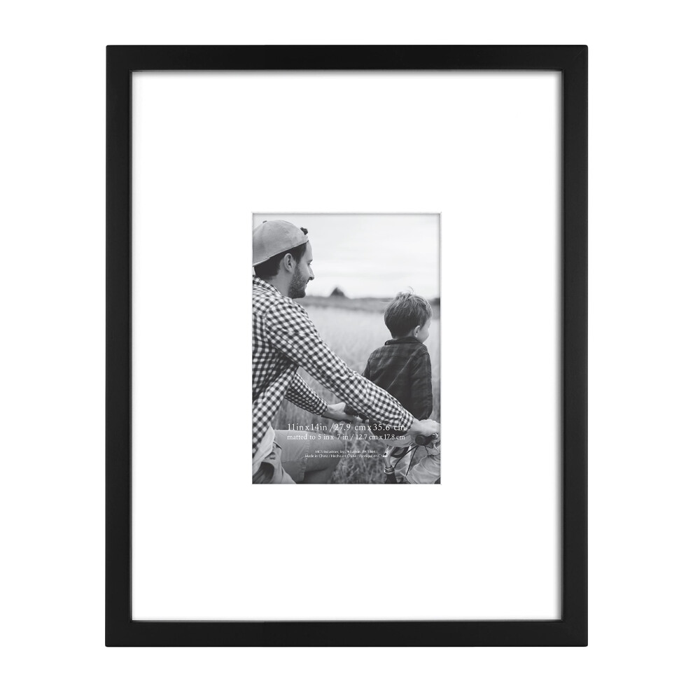 Mcs East Village Rahmen, Schwarz, 11 X 14, Mattiert Auf 5 X 7 Zoll, Einzeln-image