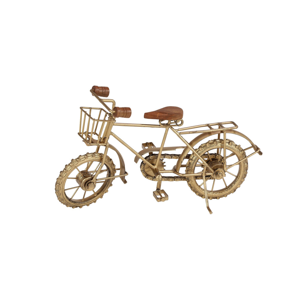 Sculpture en m   tal vintage Deco 79 R   plique en bois H-36388 14""""L/8""""H Anti