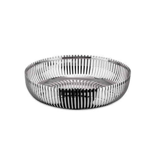 Alessi Alessi Round Basket, Silver