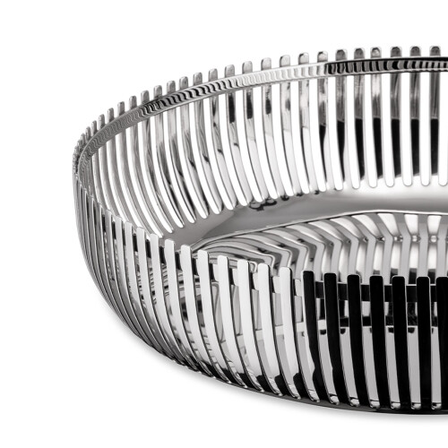 Alessi Alessi Round Basket, Silver 2